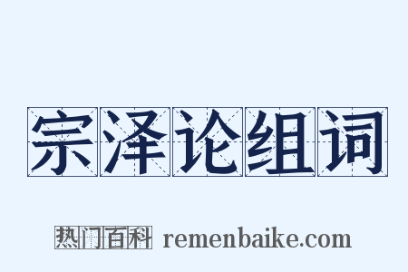 宗泽论组词是什么意思的图片